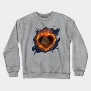 Buggy Blazers fire heart splatter Crewneck Sweatshirt